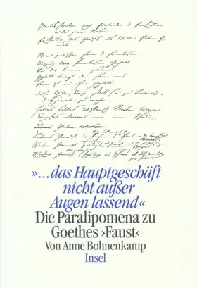 »... das Hauptgeschäft nicht aus den Augen lassend«