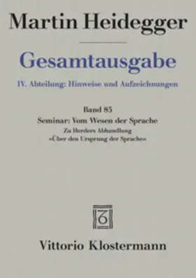 Martin Heidegger Gesamtausgabe