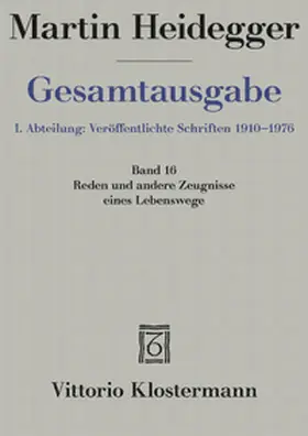 Martin Heidegger Gesamtausgabe