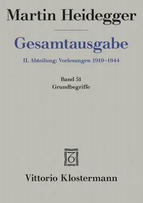 2. Abt: Vorlesungen / Grundbegriffe (Sommersemester 1941)