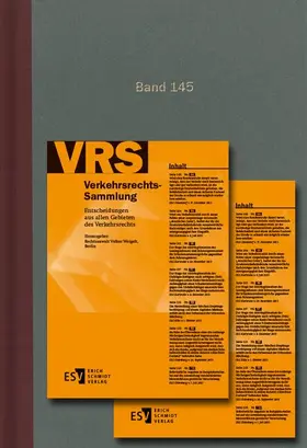 Verkehrsrechts-Sammlung (VRS) Band 145