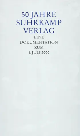 50 Jahre Suhrkamp Verlag