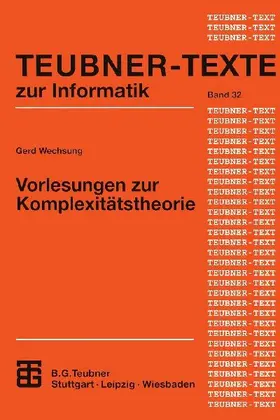 Vorlesungen zur Komplexitätstheorie