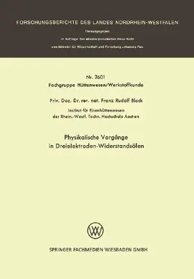 Physikalische Vorgänge in Dreielektroden-Widerstandsöfen