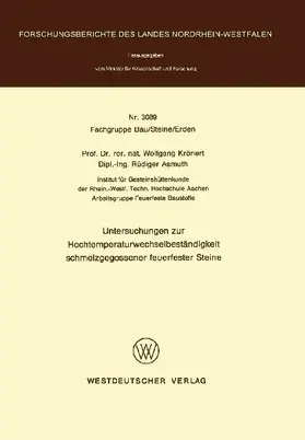 Untersuchungen zur Hochtemperaturwechselbeständigkeit schmelzgegossener feuerfester Steine