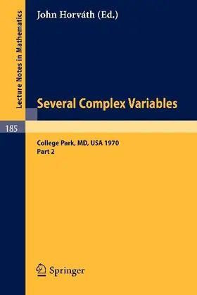 Several Complex Variables. Maryland 1970. Proceedings of the International Mathematical Conference, Held at College Park, April 6-17, 1970