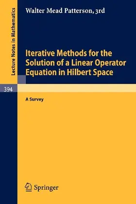 Iterative Methods for the Solution of a Linear Operator Equation in Hilbert Space