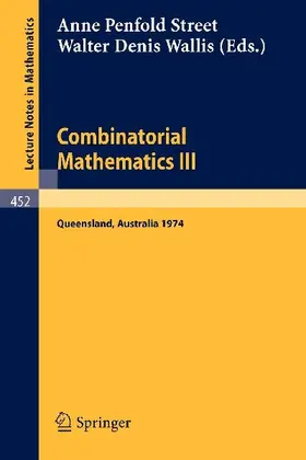 Combinatorial Mathematics III