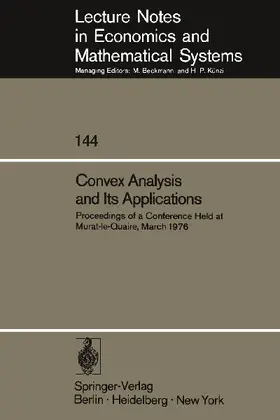 Convex Analysis and Its Applications