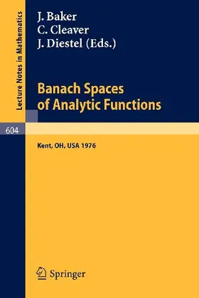 Banach Spaces of Analytic Functions.