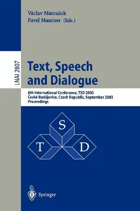 Text, Speech and Dialogue