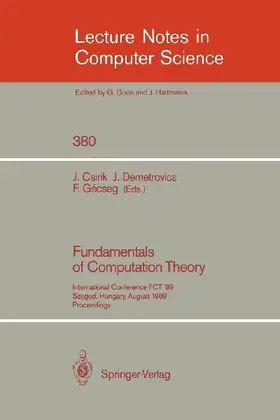 Fundamentals of Computation Theory