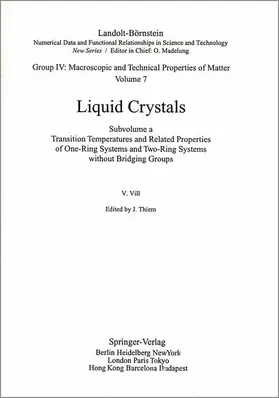 Transition Temperatures and Related Properties of One-Ring Systems and Two-Ring Systems without Bridging Groups