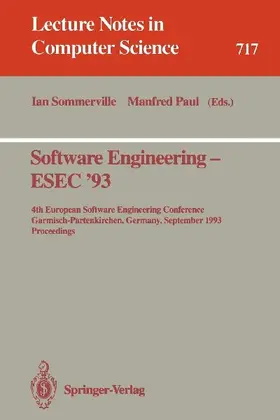 Software Engineering - ESEC '93