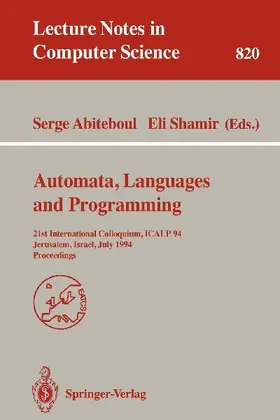 Automata, Languages, and Programming