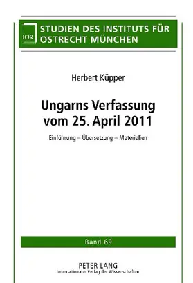 Ungarns Verfassung vom 25. April 2011