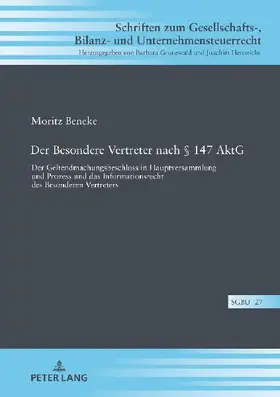 Der Besondere Vertreter nach § 147 AktG