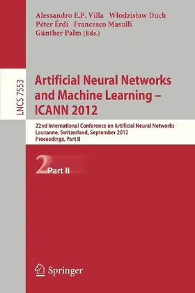 Artificial Neural Networks and Machine Learning -- ICANN 2012