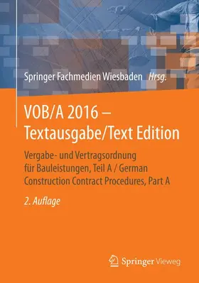 VOB/A 2016 - Textausgabe/Text Edition