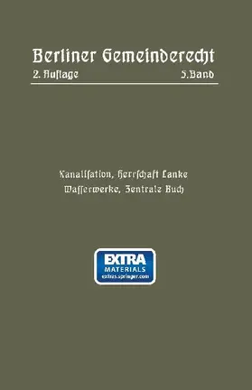 Kanalisation, Herrschaft Lanke, Wasserwerke, Zentrale Buch