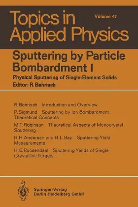 Sputtering by Particle Bombardment I
