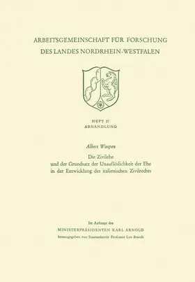 Die Zivilehe und der Grundsatz der Unauflöslichkeit der Ehe in der Entwicklung des italienischen Zivilrechts