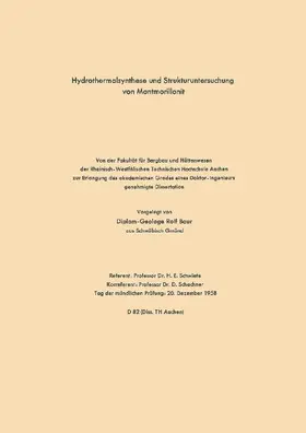 Hydrothermalsynthese und Strukturuntersuchung von Montmorillonit