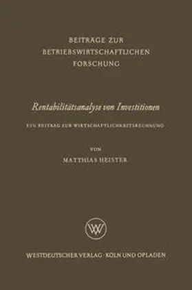 Rentabilitätsanalyse von Investitionen