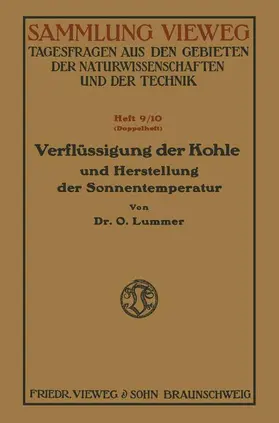 Verflüssigung der Kohle und Herstellung der Sonnentemperatur
