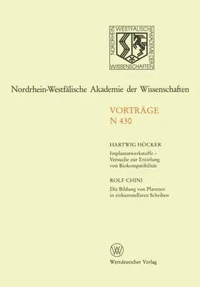 Implantatwerkstoffe - Versuche zur Erzielung von Biokompatibilität. Die Bildung von Planeten in zirkumstellaren Scheiben