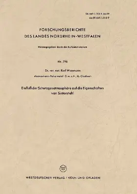 Einfluß der Schutzgasatmosphäre auf die Eigenschaften von Sinterstahl