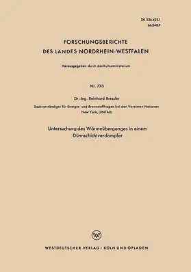 Untersuchung des Wärmeüberganges in einem Dünnschichtverdampfer