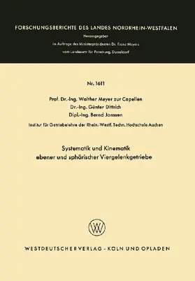 Systematik und Kinematik ebener und sphärischer Viergelenkgetriebe
