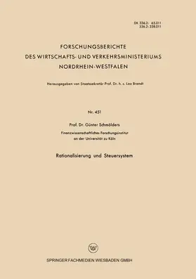 Rationalisierung und Steuersystem