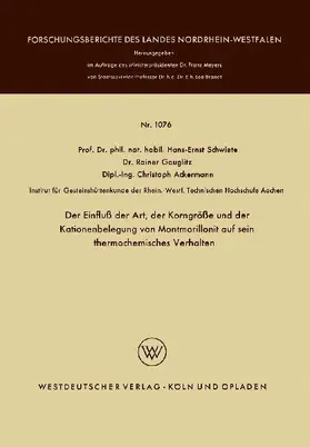 Der Einfluß der Art, der Korngröße und der Kationenbelegung von Montmorillonit auf sein thermochemisches Verhalten