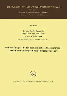 Aufbau und Eigenschaften des Kanalisationssteinzeugrohres - Einfluß der Rohstoffe und Herstellungsbedingungen