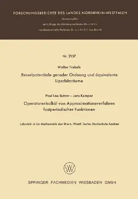 Besselpotentiale gerader Ordnung und äquivalente Lipschitzräume. Operatorenkalkül von Approximationsverfahren fastperiodischer Funktionen