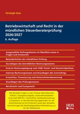 Betriebswirtschaft und Recht in der mündlichen Steuerberaterprüfung 2026/2027
