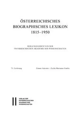 Österreichisches Biographisches Lexikon 1815-1950 / Österreichisches Biographisches Lexikon 1815–1950