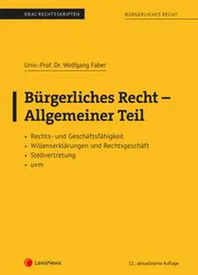 Bürgerliches Recht - Allgemeiner Teil (Skriptum)