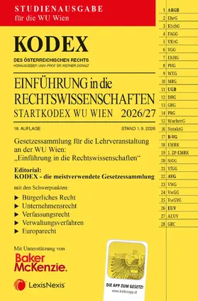 KODEX Einführung in die Rechtswissenschaften WU 2026/27