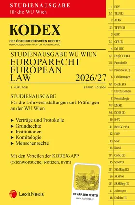 KODEX Europarecht / European Law für die WU Wien 2026/27