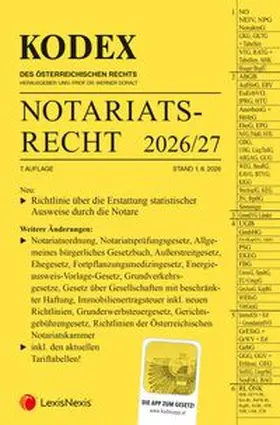 KODEX Notariatsrecht 2026/27 - inkl. App