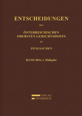 Entscheidungen des Obersten Gerichtshofes in Zivilsachen