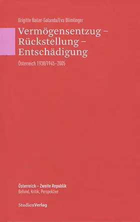 Vermögensentzug - Rückstellung - Entschädigung