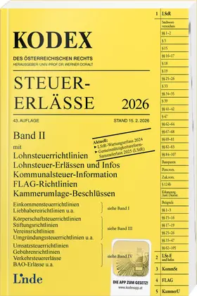 KODEX Steuer-Erlässe 2026, Band II