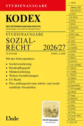 KODEX Studienausgabe Sozialrecht 2026/27