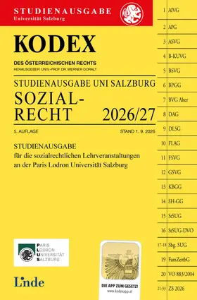 KODEX Studienausgabe Sozialrecht Salzburg 2026/27