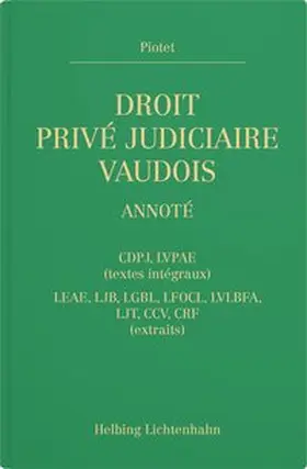 Droit privé judiciaire vaudois annoté