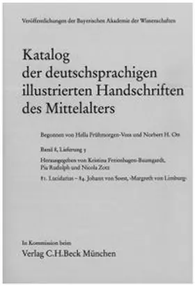 Katalog der deutschsprachigen illustrierten Handschriften des Mittelalters  Band 8, Lfg. 5